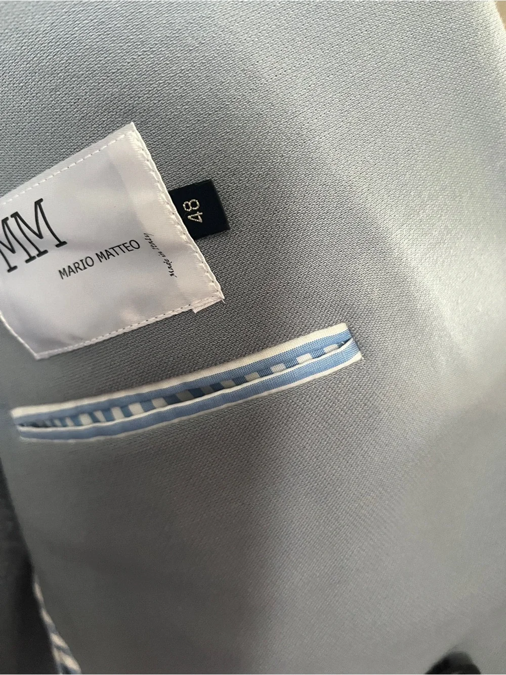 Mario Matteo Double-Breasted Sport Coat in Light blue